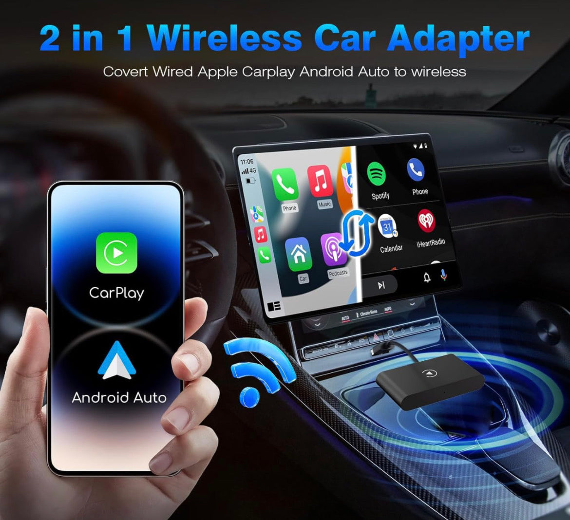 Wireless USB apple car play