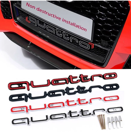 Audi Quattro Logo for  RS3 RS5 A6 RS4 RS6 A4 A5 Q7 S3 S7 A7 A8 Q3 Q5 RS7 A3