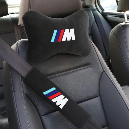 M sport Car Seat Belt Shoulder Cushion Pad Protection neck Support Pillow