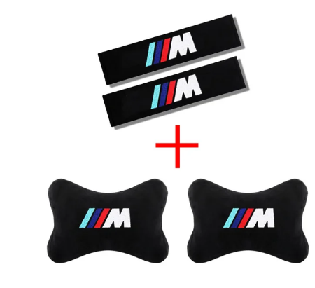 M sport Car Seat Belt Shoulder Cushion Pad Protection neck Support Pillow