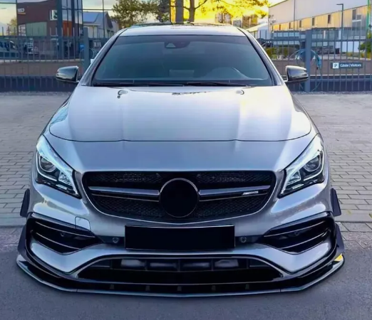 Mercedes CLA Class W117 CLA45 AMG Line Gloss Black Front Splitter Spoiler Lip