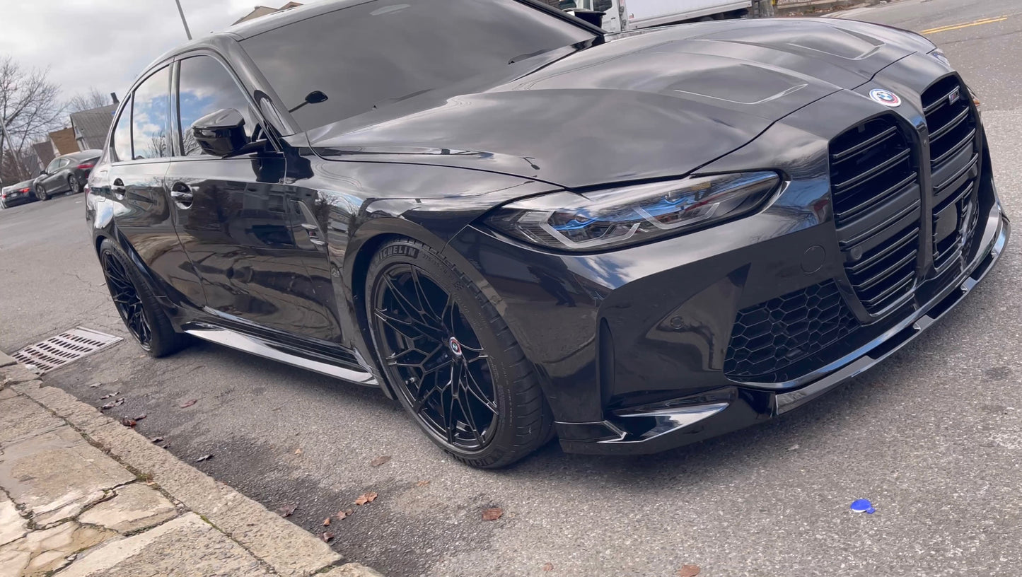 g80 m3 gloss black/carbon splitter