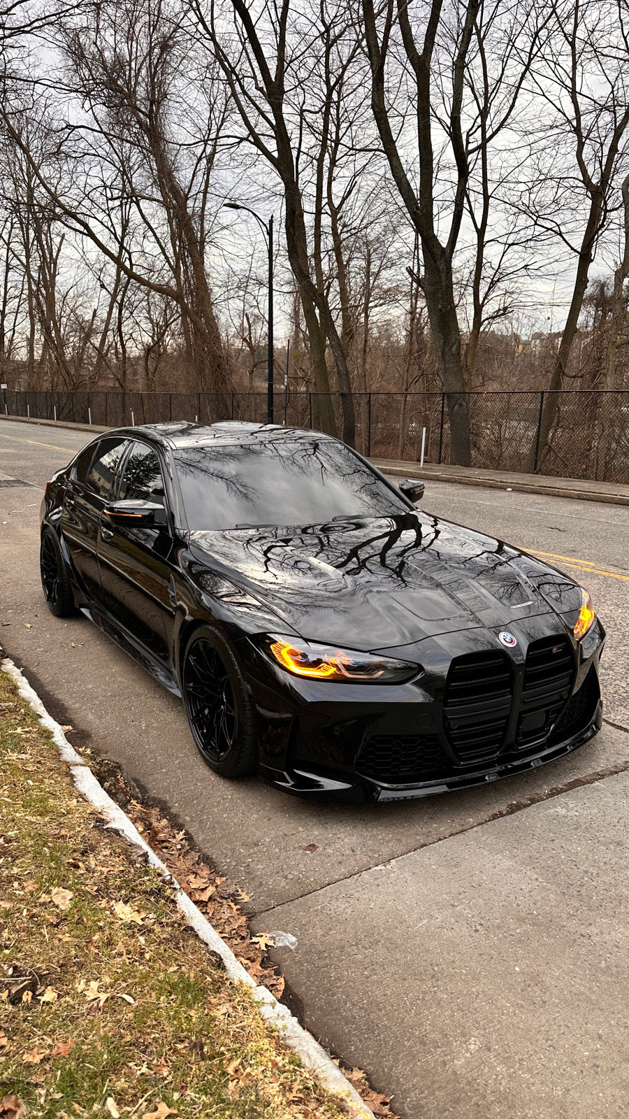 g80 m3 gloss black/carbon splitter